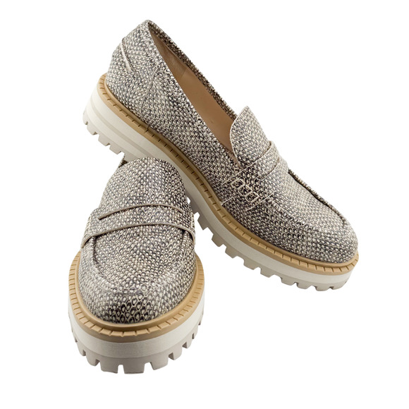 Vince Camuto McKella Lug Loafer - Womens Size 8 M - Snakeskin Textured Shoes - Picture 1 of 7